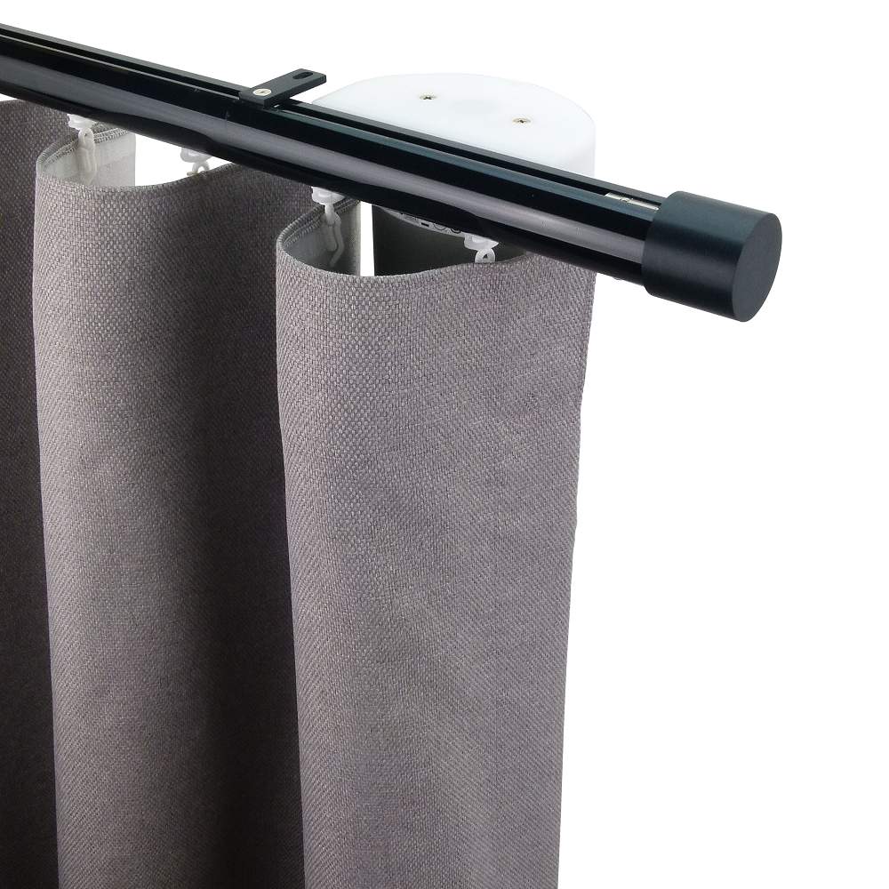Oslo MT35 都會奢華系列電動窗簾軌道 單層 黑色