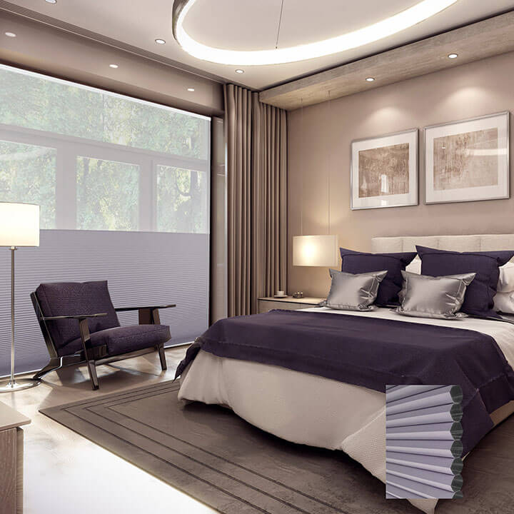 Odense 手提日夜型遮光蜂巢簾紫藤 (Wisteria)