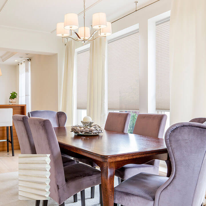 Odense 標準型單循環半透光蜂巢簾雪花石膏 (Alabaster)