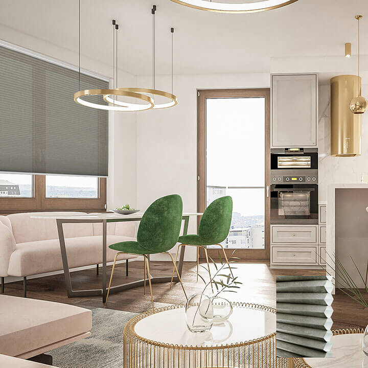 Odense 標準型單循環半透光蜂巢簾灰褐 (Antique Pewter)