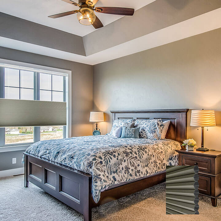 Odense 手提上下開合遮光蜂巢簾灰褐 (Antique Pewter)