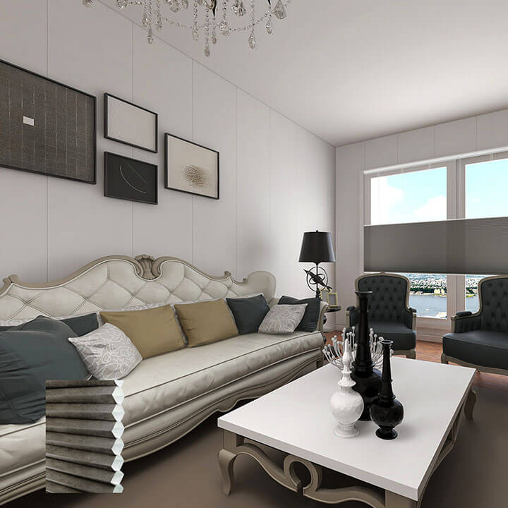 Odense 手提上下開合半透光蜂巢簾無菸煤 (Anthracite)