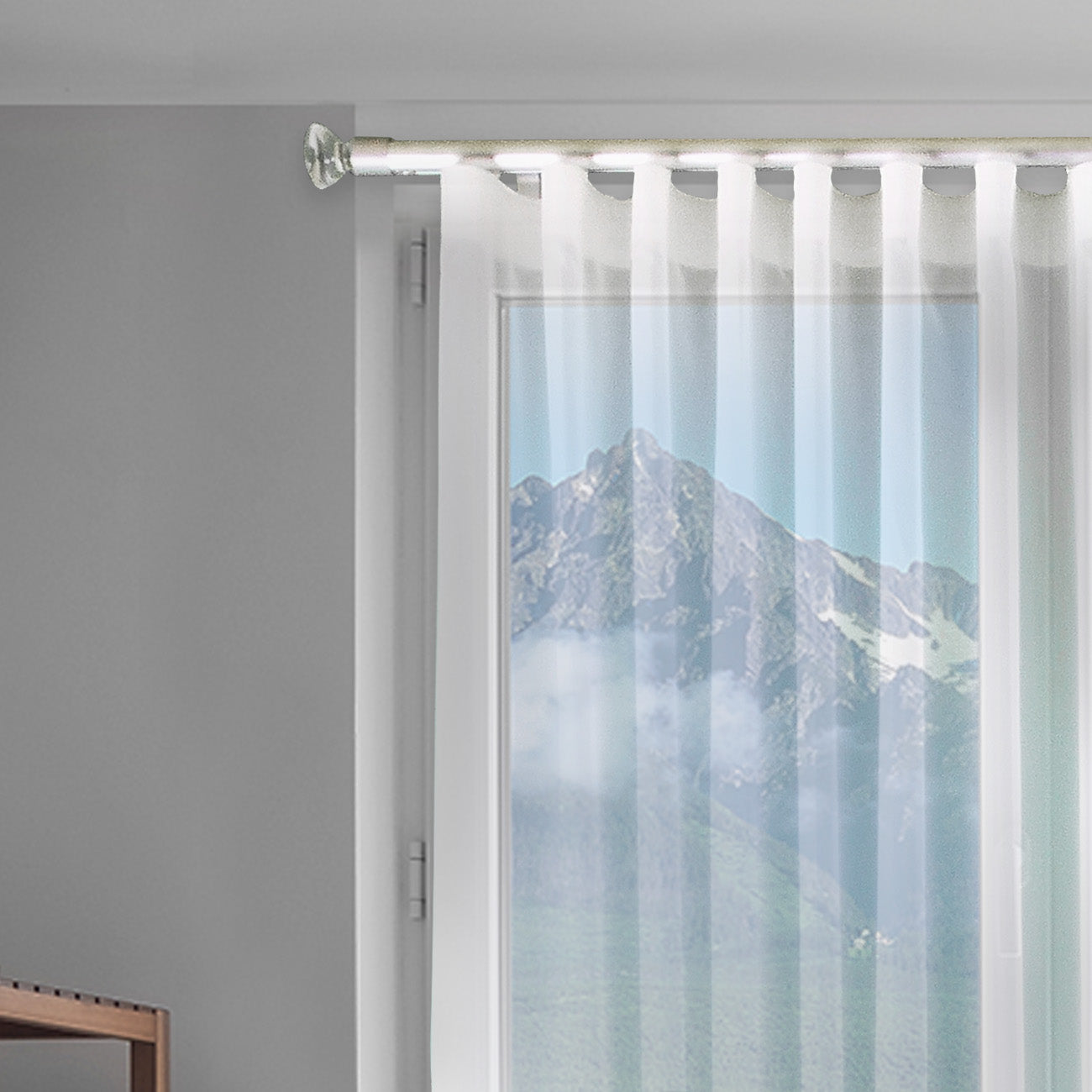 Oslo MT35 都會奢華系列電動窗簾軌道 雙層 鋁本色