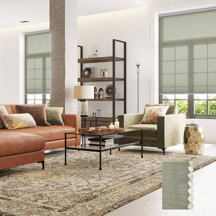 Randers 標準型單循環紗蜂巢簾草綠 (Avocado)