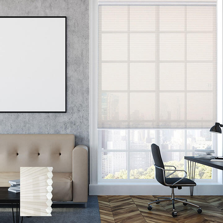 Randers 標準型手提紗蜂巢簾淺粉 (White Dove)