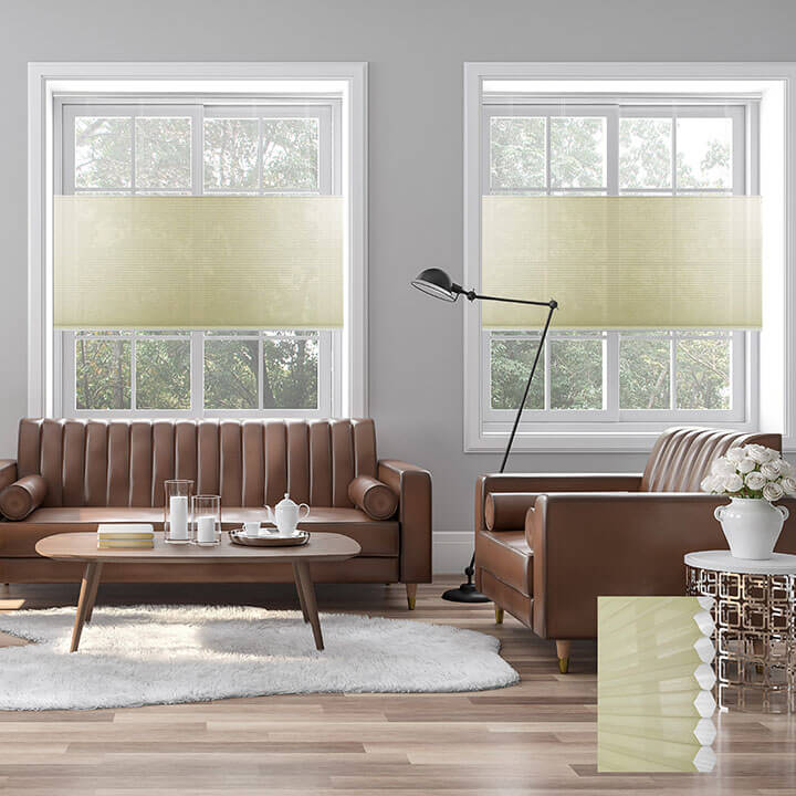 Randers 雙循環上下開合紗蜂巢簾春綠 (Spring Green)