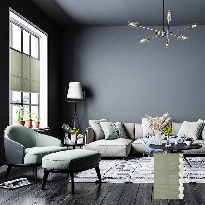 Randers 電動雙循環上下開合紗蜂巢簾草綠 (Avocado)