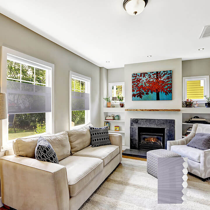 Randers 電動雙循環上下開合紗蜂巢簾紫藤 (Wisteria)