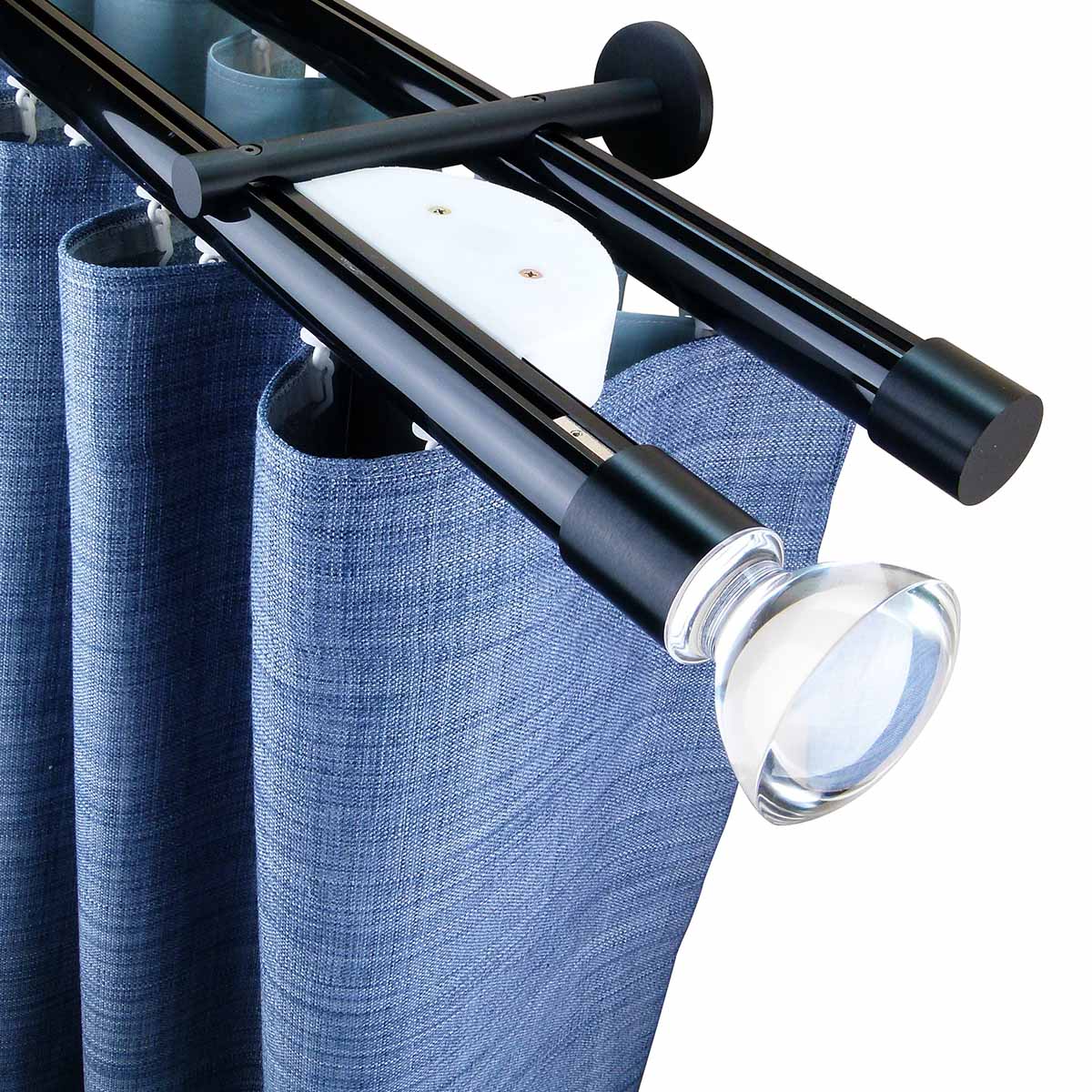 Oslo MT35 都會奢華系列電動窗簾軌道 雙層 黑色