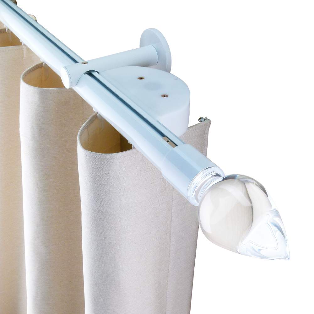 Oslo MT35 都會奢華系列電動窗簾軌道 單層 白色