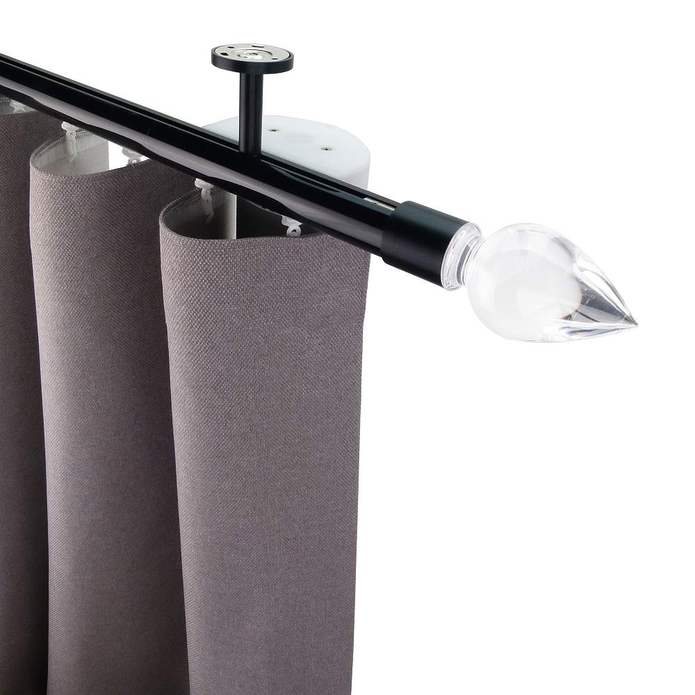 Oslo MT35 都會奢華系列電動窗簾軌道 單層 黑色