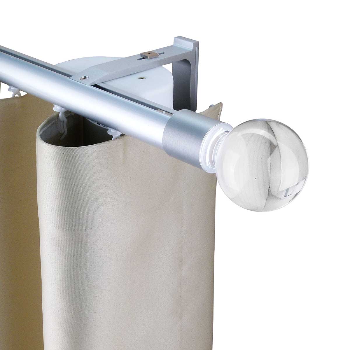 Oslo MT35 都會奢華系列電動窗簾軌道 單層 鋁本色