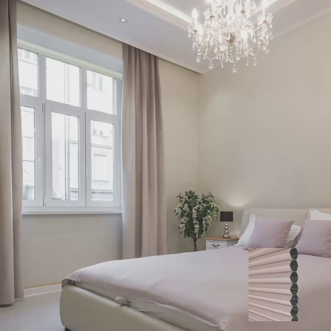 Odense 標準型單循環遮光蜂巢簾甜粉 (Roseate)